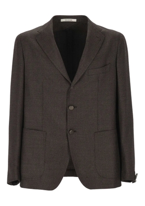 Tagliatore single-breasted patch-pocket blazer - Brown