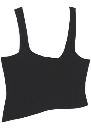 Christopher Esber asymmetric ribbed-knit tank top - Black