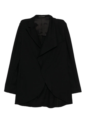 Yohji Yamamoto asymmetric wool jacket - Black