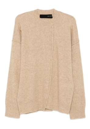 Isabel Benenato asymmetric-seam crew-neck sweater - Neutrals