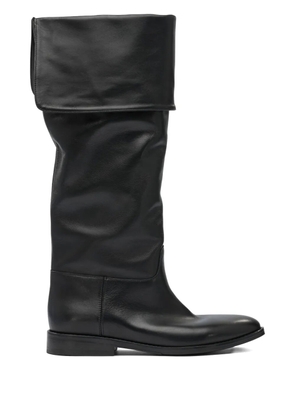 strategia shoes leather knee-length boots - Black