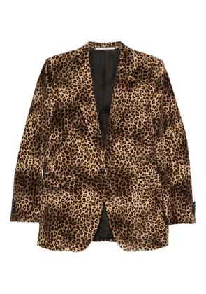 Tagliatore leopard-print blazer - Brown