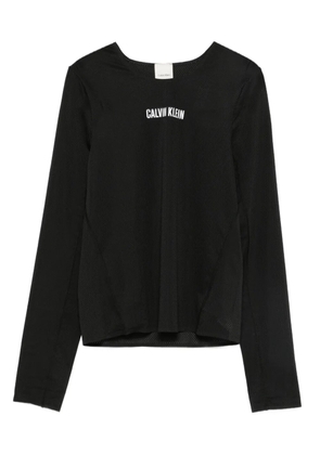 Calvin Klein logo-print long-sleeve performance top - UB1 BLACK