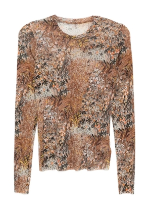 JNBY printed long-sleeved T-shirt - Brown