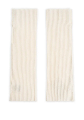 Lisa Yang ribbed gloves - Neutrals