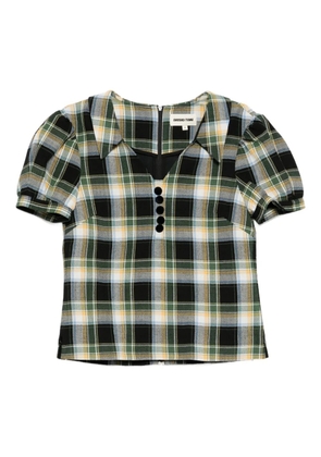 SHUSHU/TONG plaid blouse - Black