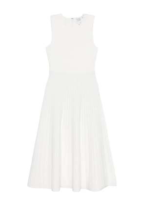 Herve Leger pleated A-line dress - White