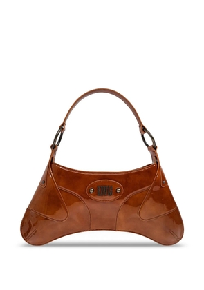 KNWLS Razr logo-lettering shoulder bag - Brown