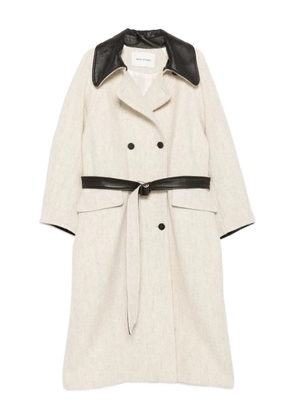 MARK KENLY DOMINO TAN Cibel wool double-breasted coat - Neutrals