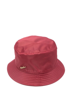 Borsalino logo-appliqué bucket hat - Red