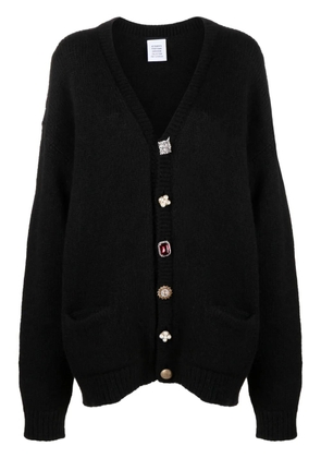 VETEMENTS oversized embellished cardigan - Black