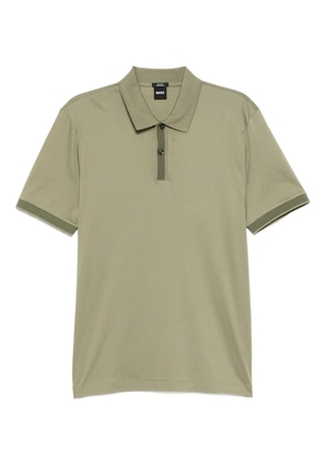 BOSS logo-patched polo shirt - Green