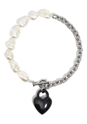 Bimba y Lola heart-padlock necklace - Silver