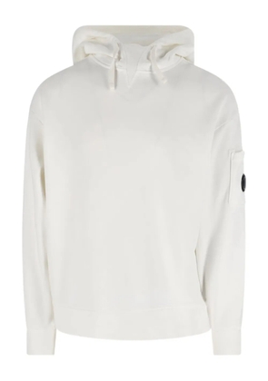 C.P. Company logo hoodie sweater - White