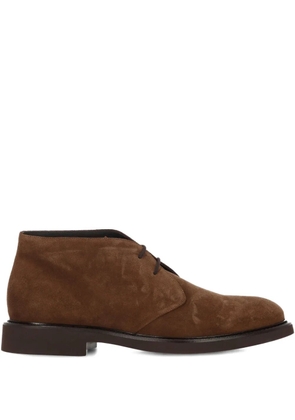 Doucal's suede lace-up boots - Brown