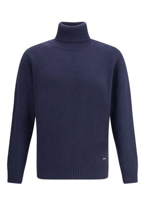 BROOKSFIELD turtleneck ribbed-hem sweater - Blue