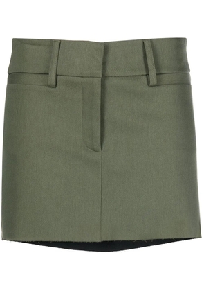 Blanca Vita concealed-front fastening miniskirt - Green