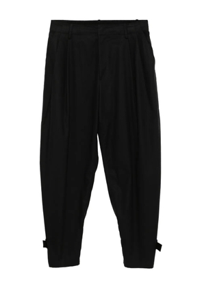 CROQUIS pleated cotton trousers - Black