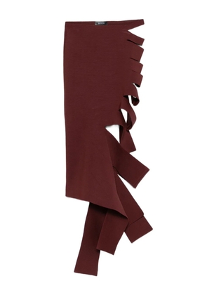 Mugler cut-out asymmetric skirt - Red