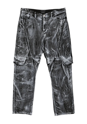 JUNTAE KIM painted petal jeans - Black