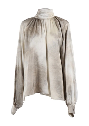 Ballantyne high-neck tie-dye blouse - Grey