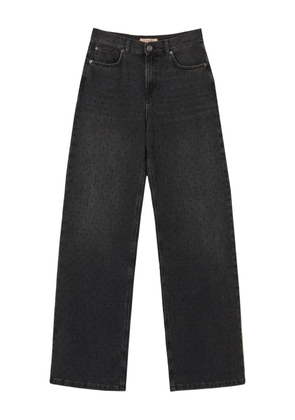 TWINSET five-pocket rhinestone jeans - Black