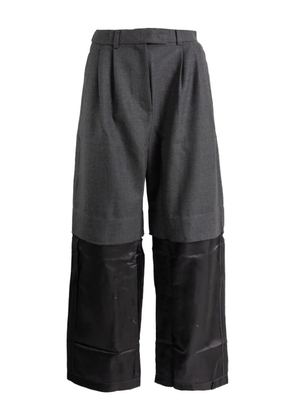 Vaquera pleated-front panelled trousers - Grey
