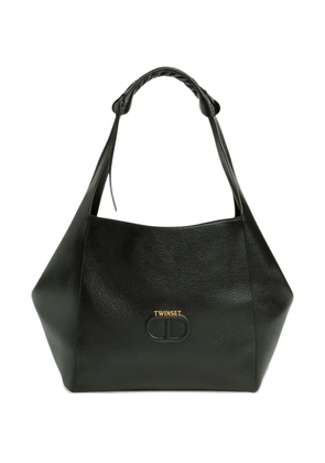 TWINSET leather tote bag - Black