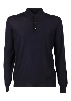 Fedeli long-sleeve polo shirt - Blue