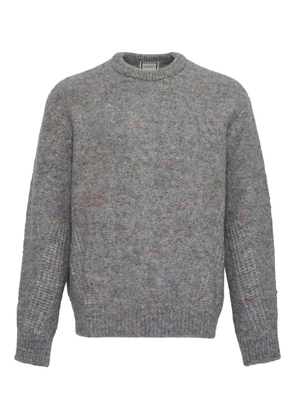 Wooyoungmi mélange-effect knitted sweater - Grey