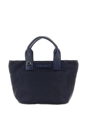 Orciani logo-patch shoulder bag - Blue