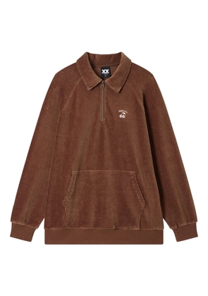 FINGERCROXX corduroy zip-up top - Brown