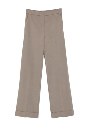 Le Tricot Perugia folded-hem pants - Brown