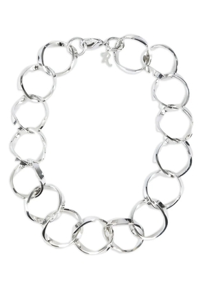 Raf Simons twisted link necklace - Silver