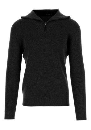 Tagliatore ribbed zip-neck sweater - Black