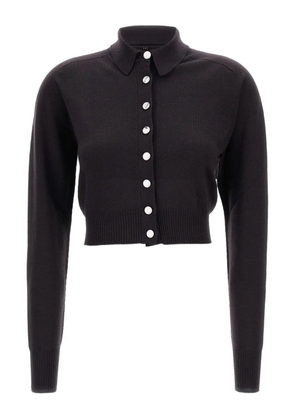 Sportmax pointed-collar button cardigan - Brown