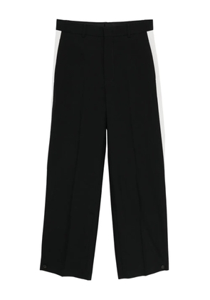 Qasimi side-stripe trousers - Black