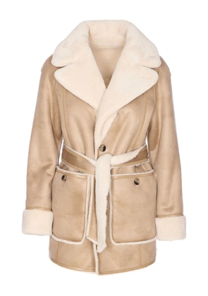 Urbancode belted reversible coat - White