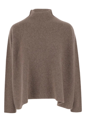 Giorgio Armani mock-neck ribbed sweater - Brown