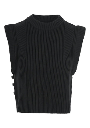 Soeur ribbed button top - Green