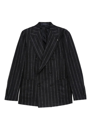 Tagliatore striped double-breasted blazer - Black