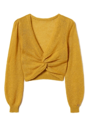 TWINSET twist-detail sweater - Yellow