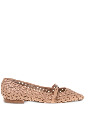 Alberta Ferretti woven ballet shoes - Neutrals