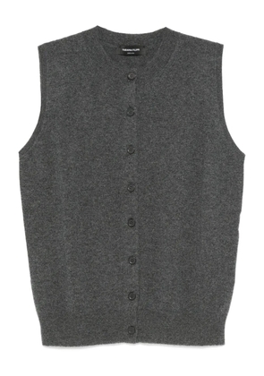 Fabiana Filippi button-fastening sleeveless cardigan - Grey