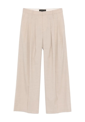 FEDERICO CINA pleat-detail linen trousers - Neutrals