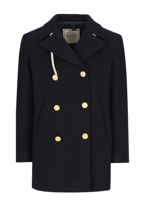 Camplin double-breasted gold-button coat - Blue