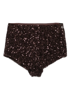 Aniye By sequined mini shorts - Brown