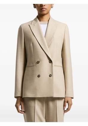 Peserico double-breasted wool blazer - Neutrals