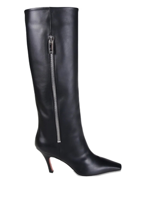 Amina Muaddi Mona zip boots - Black