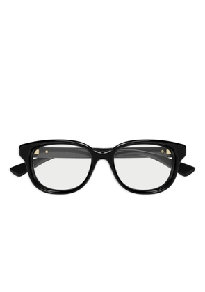 Gucci Eyewear geometric logo-temples glasses - Black